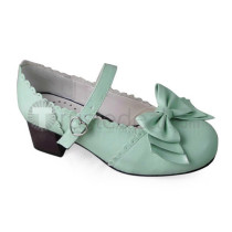 Green Bows Lolita Shoes