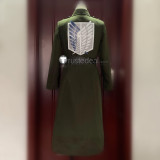 Attack on Titan Shingeki no Kyojin Scouting Legion Eren Jaeger Levi Mikasa Hanji Military Overcoat Cosplay Costumes