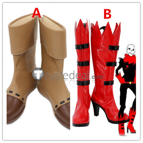 Undertale Underfell Papyrus Frisk Genocide Route Fresh!Sans Cosplay Shoes Boots