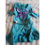 JOJO Yukako Yamagishi Blue Cosplay Dress