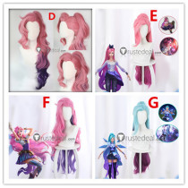 League of Legends Seraphine Pink Purple Blue Cosplay Wigs