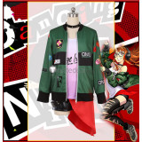 Persona 5 Dancing in Starlight Futaba Sakura Green Coat Cosplay Costume