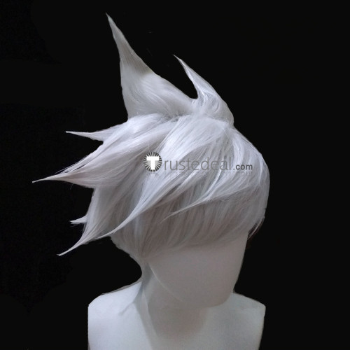 Overwatch Tracer Dark Brown White Ultraviolet Styled Cosplay Wigs