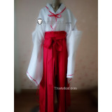 InuYasha Kikyo Miko Red White Kimono Cosplay Costume