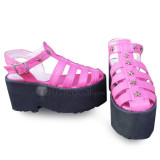 Beautiful Matt White Purple Sandals