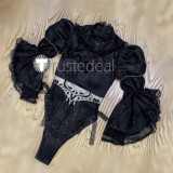 Nier Automata 2B Bride Wedding Dress White Black Fanart Cosplay Costumes