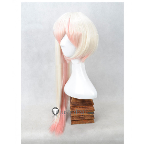 Unbreakable Machine-Doll Frey Silent Roar White Pink Ponytail Cosplay Wig