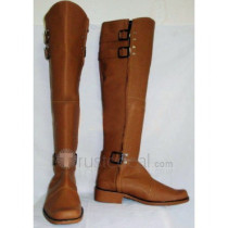 Hakuouki Toshizo Hijikata Brown Cosplay Boots Shoes