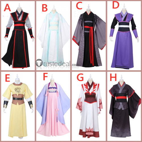 Mo Dao Zu Shi Lan Wangji Wei Wuxian Wei Ying Wen Ning Jiang Cheng Jiang Yanli Jin Ling Mo Xuan Yu Cosplay Costumes