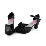 Dark Blue Bow Straps Lolita Sandals