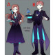 Reverse Falls Mabel Gleeful Dipper Gleeful Purple Cosplay Costumes 2