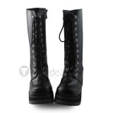 Black Square Heels Lolita Boots