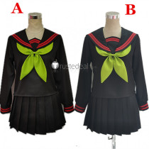 Kimetsu no Yaiba Demon Slayer Nezuko Kamado Makomo School Acedemy Uniform Cosplay Costumes