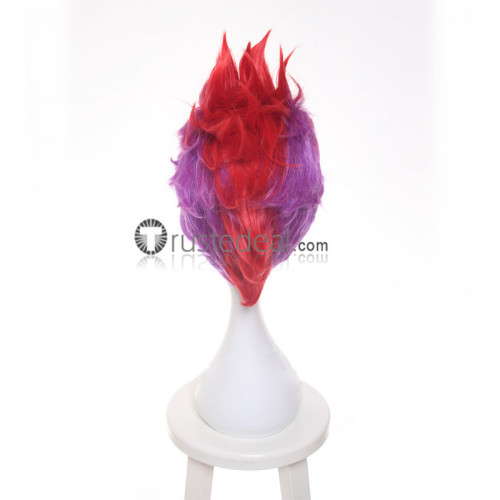 Nanbaka Rock Red Purple Mixed Cosplay Wig