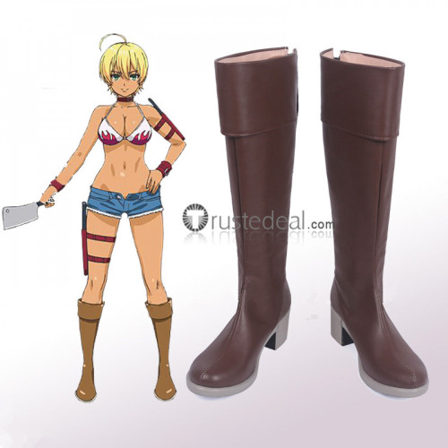 Shokugeki no Soma Ikumi Mito Brown Cosplay Shoes Boots