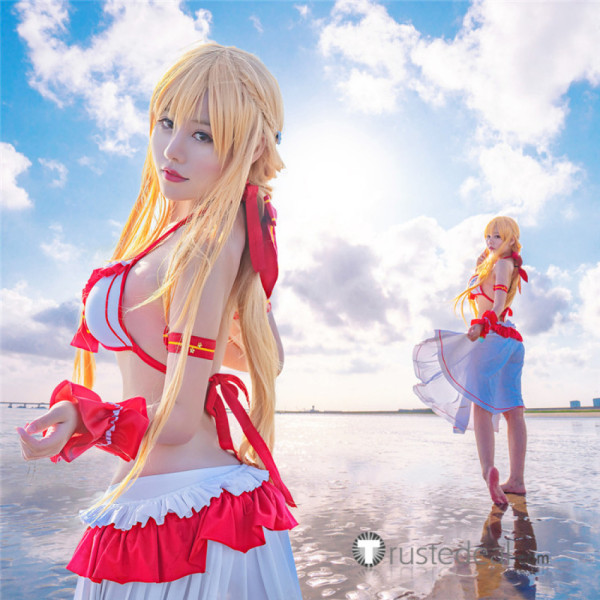 Sword Art Online Asuna Yuuki Cosplay Swimsuit Costume