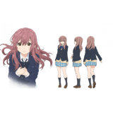 Koe no Katachi A Silent Voice Shoko Nishimiya School Cosplay Costume Cardigan