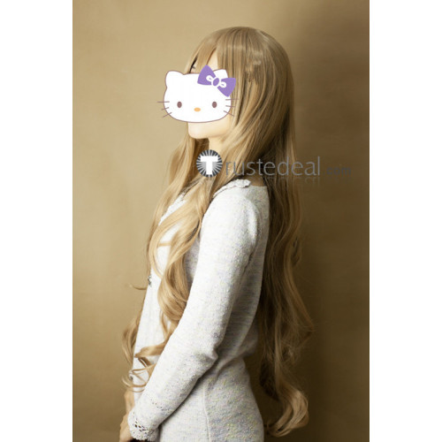Vampire Knight Souen Ruka Blonde Brown Cosplay Wig100cm