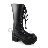 Black Square Heels Lolita Boots