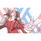 Darling in the Franxx Zero Two Code 002 Pilots Coat Hat Cosplay Costume