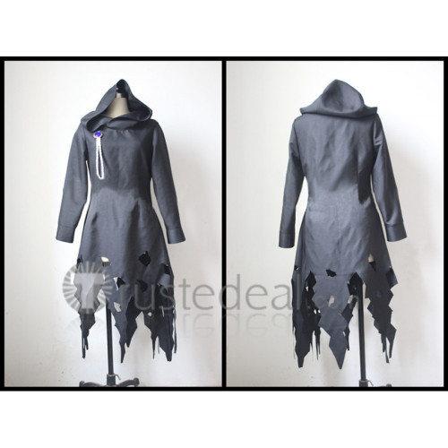 Mirai Nikki Yuno Gasai God Black/Grey Cloak Cosplay Costume