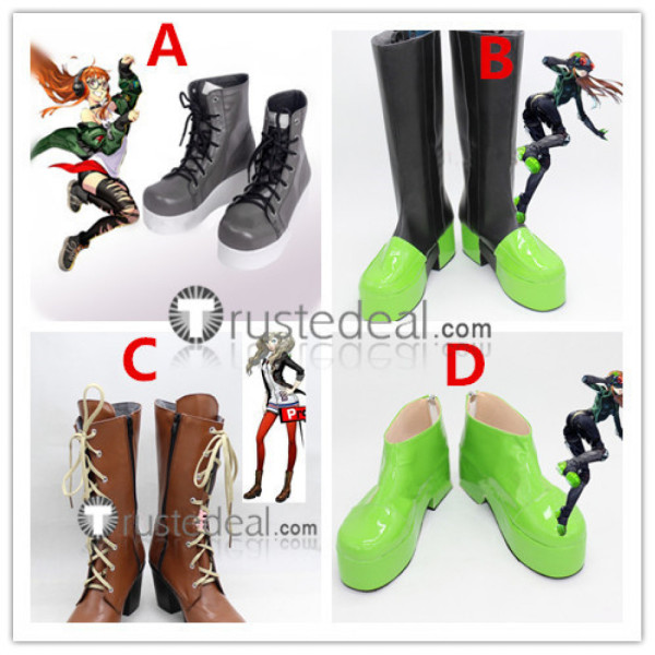 Persona 5 Dancing in Starlight Futaba Sakura Takamaki Ann Cosplay Shoes Boots