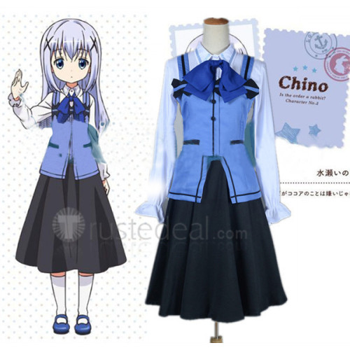 Is the Order a Rabbit Chino Kafu GochiUsa Blue Maid Cosplay Costume
