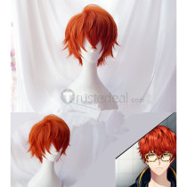Mystic Messenger 707 Saeyoung Choi Red Orange Cosplay Wig