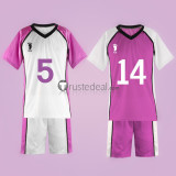 Haikyuu Shiratorizawa Academy Volleyball Uniform Wakatoshi Ushijima Satori Tendo Purple White Cosplay Costumes