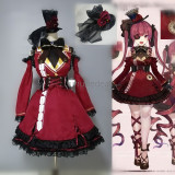 Vtuber Virtual YouTuber Houshou Marine Captain Pirate Gothic Lolita Red Cosplay Costumes