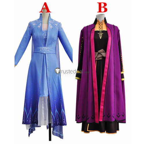 strapless open back dress Princess Anna Embroidery Costume Frozen 2 Anna Queen Cosplay Costume –  Mermaidcosplay main image 0