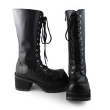 Black Square Heels Lolita Boots