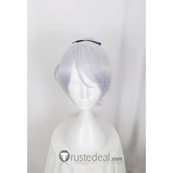 Sengoku Night Blood Mori Ranmaru Silver Grey Cosplay Wig
