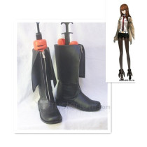 Steins Gate Makise Kurisu Black Cosplay Shoes Boots
