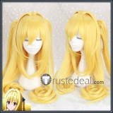 To LOVE-Ru Extraterrestrial Yami Golden Darkness Eve Yellow Blonde Ponytails Cosplay Wig