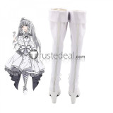 Date A Live Date A Bullet 2 White Queen Inverse Kurumi Tokisaki White Kurumi Military Cosplay Shoes Boots