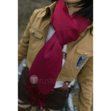 Attack on Titan Shingeki no Kyojin Mikasa Ackerman Red Cosplay Scarf Accessory