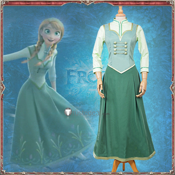 Frozen Disney Princess Anna Ending Epilogue Dress Cosplay Costume