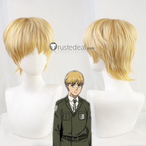 Attack on Titan Shingeki No Kyojin Hanji Zoe Armin Brown Ponytail Blonde Cosplay Wigs