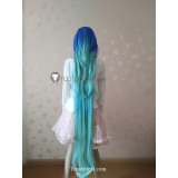 League of Legends LOL Pool Party Zoe Long Blue Gradient Cosplay Wig Props