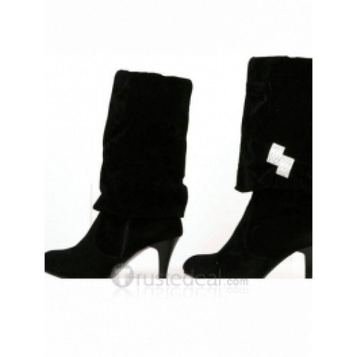 Top quality nuback and PU upper half zip side high heel pumps boots(JY98)