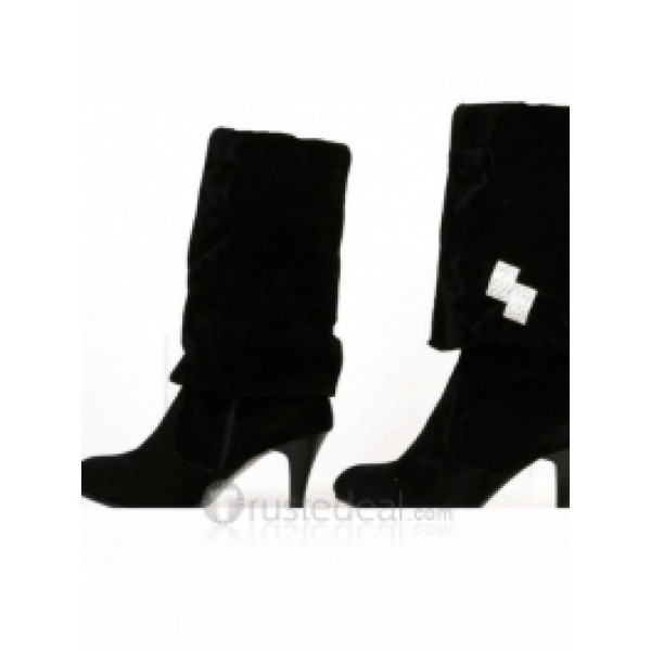 Top quality nuback and PU upper half zip side high heel pumps boots(JY98)