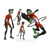 Young Justice Beast Boy Red Body Suit Cosplay Costume