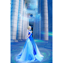 Sailor Moon Tenou Haruka Uranus Princess Formal Blue Cosplay Dress