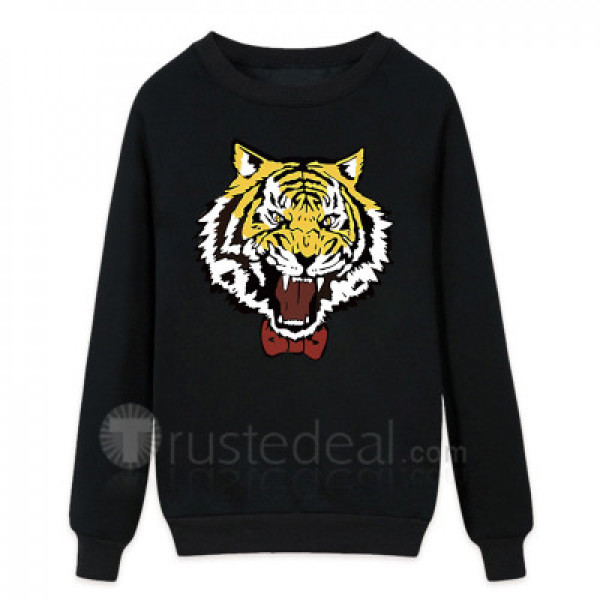 Yuri on Ice YOI Yurio Yuri Plisetsky Leopard Black Sweatshirt Cosplay Costume