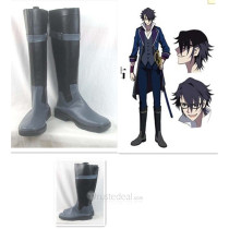 K Project Fushimi Saruhiko Black Cosplay Boots Shoes