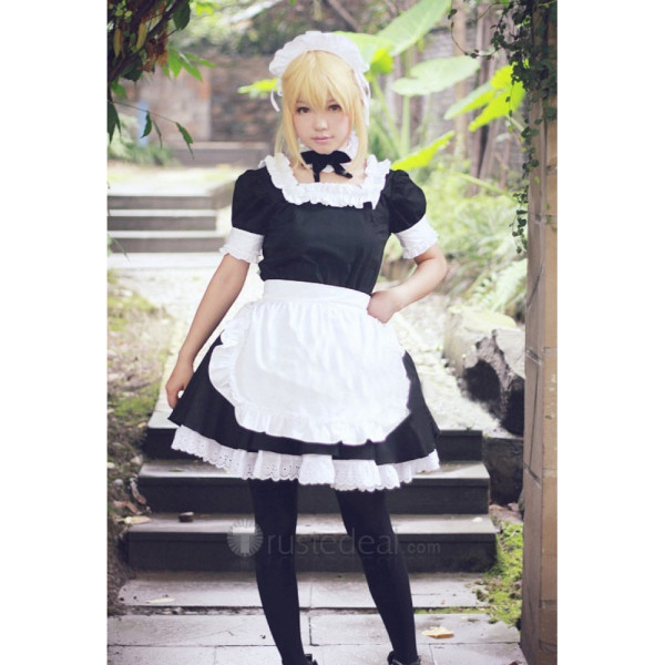 Fate Stay Night Saber Maid Cosplay Costume