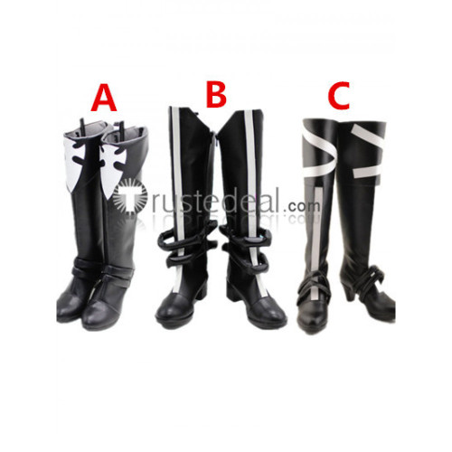 D.Gray-man Lenalee Lee Black White Cosplay Boots Shoes