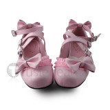 Low Heels Sweet Pink Lolita Shoes