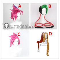 League of Legends Ambitious Elf Jinx Christmas Blonde Project Pink Firecracker Cosplay Wigs